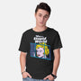 Stupid World-mens basic tee-rocketman_art