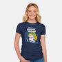 Stupid World-womens fitted tee-rocketman_art