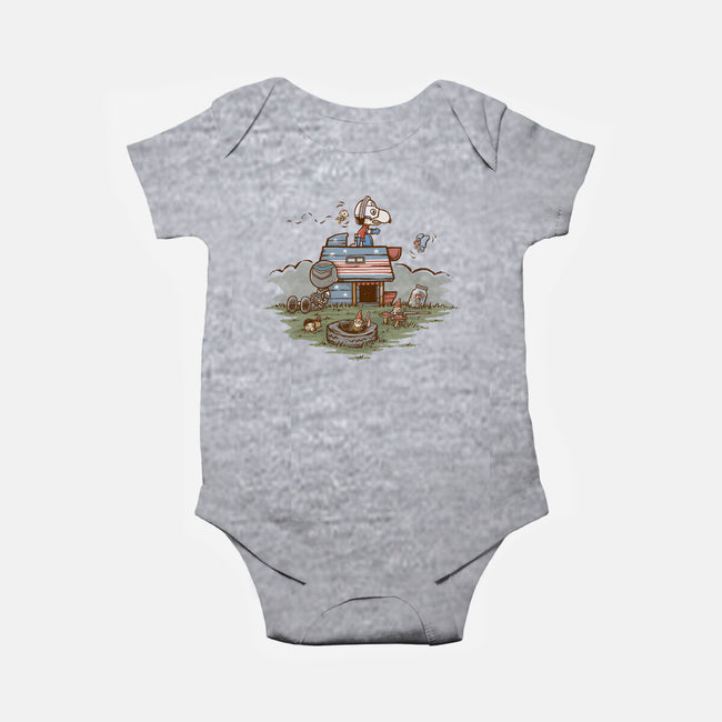The Beagle And The Eagle-baby basic onesie-kg07