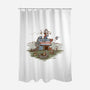 The Beagle And The Eagle-none polyester shower curtain-kg07