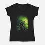 Bubble Cat-womens v-neck tee-erion_designs