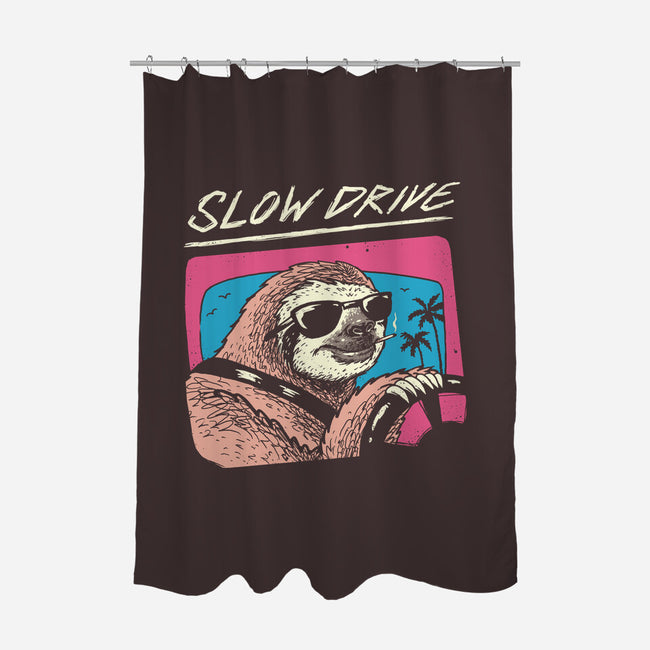 Drive Slow-none polyester shower curtain-vp021