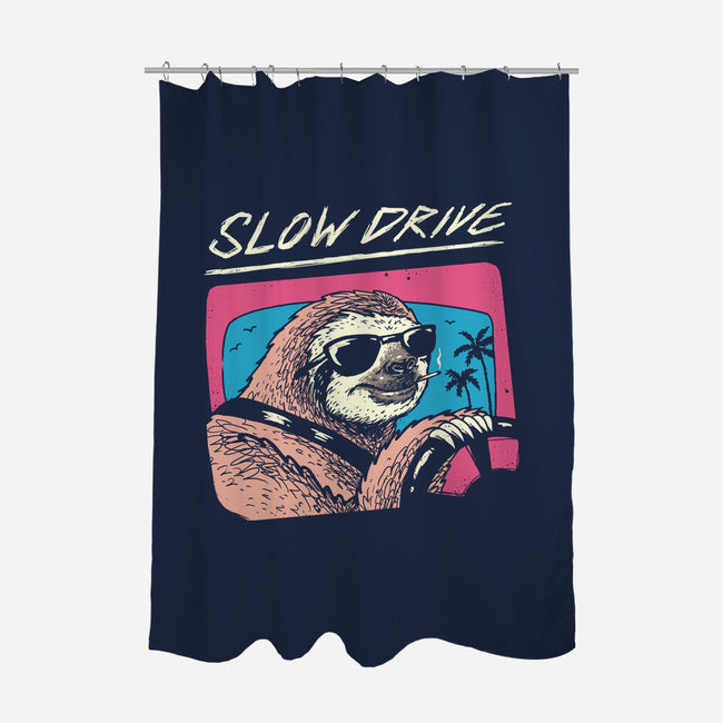 Drive Slow-none polyester shower curtain-vp021
