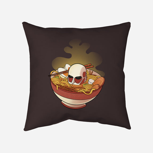 Attack On Ramen-none removable cover w insert throw pillow-FunkVampire