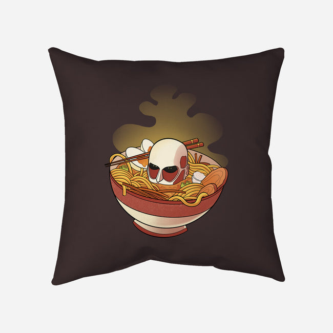 Attack On Ramen-none removable cover throw pillow-FunkVampire