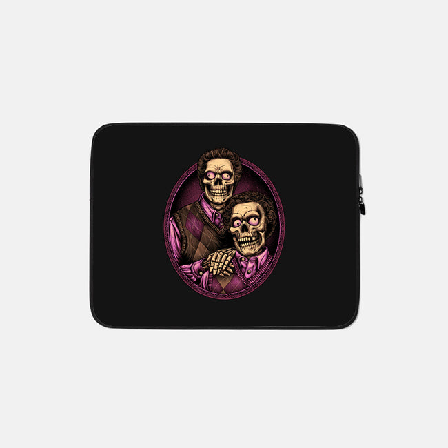 Bros For Life And Death-none zippered laptop sleeve-glitchygorilla