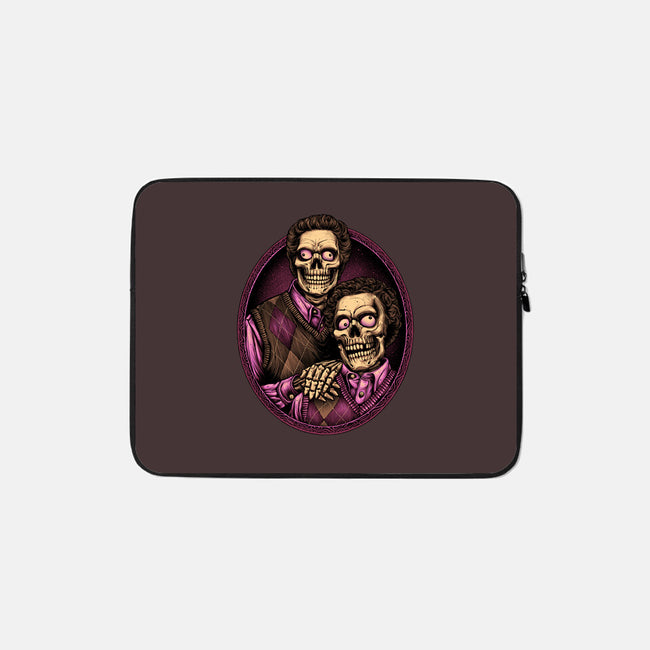 Bros For Life And Death-none zippered laptop sleeve-glitchygorilla