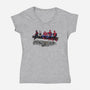 Spider Lunch-womens v-neck tee-zascanauta