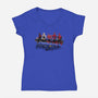 Spider Lunch-womens v-neck tee-zascanauta