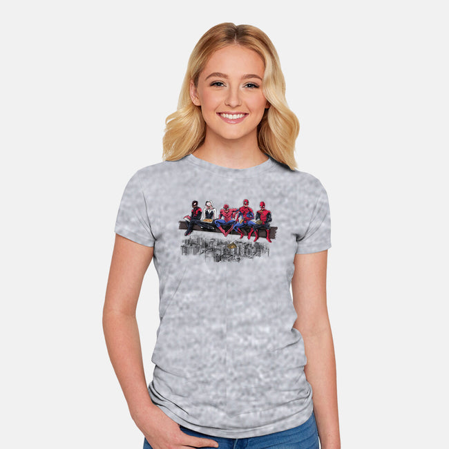 Spider Lunch-womens fitted tee-zascanauta