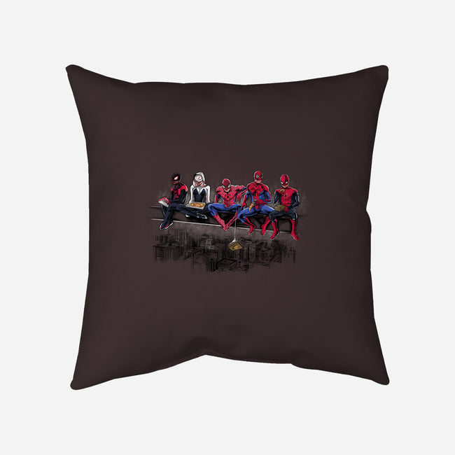 Spider Lunch-none removable cover w insert throw pillow-zascanauta
