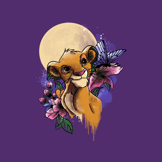 Moonlight Lion Cub-womens fitted tee-fanfabio
