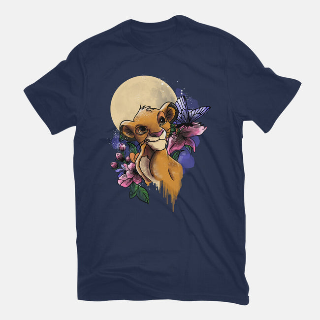 Moonlight Lion Cub-mens heavyweight tee-fanfabio
