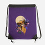 Moonlight Lion Cub-none drawstring bag-fanfabio