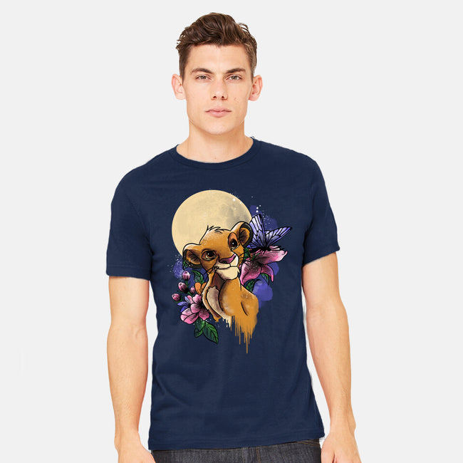 Moonlight Lion Cub-mens heavyweight tee-fanfabio