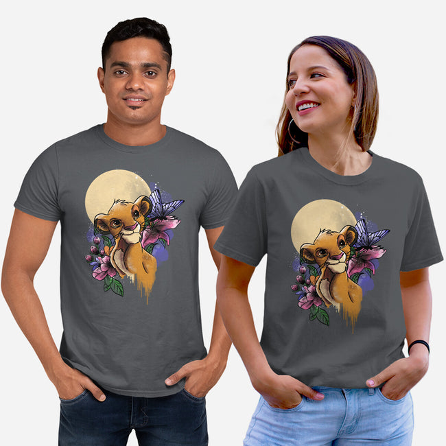 Moonlight Lion Cub-unisex basic tee-fanfabio
