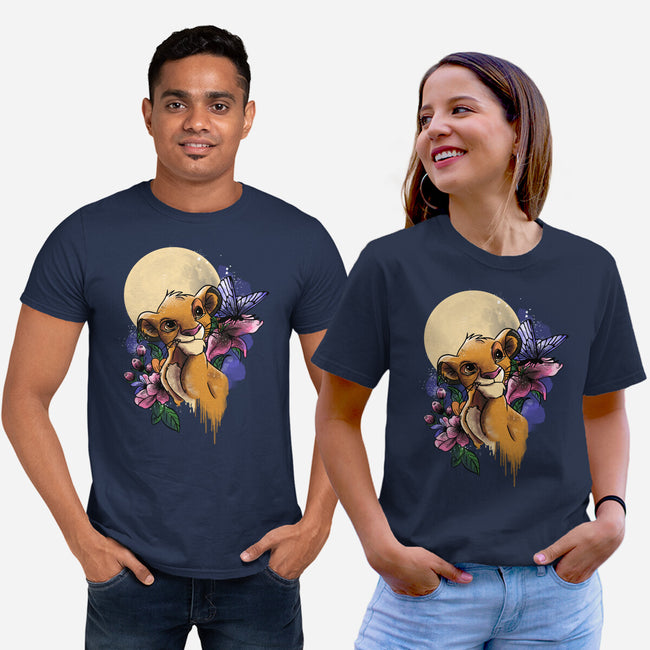 Moonlight Lion Cub-unisex basic tee-fanfabio