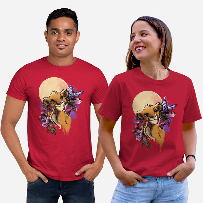 Moonlight Lion Cub-unisex basic tee-fanfabio