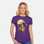 Moonlight Lion Cub-womens fitted tee-fanfabio