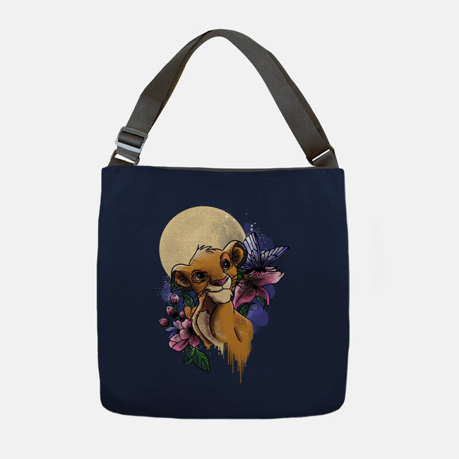 Moonlight Lion Cub-none adjustable tote-fanfabio
