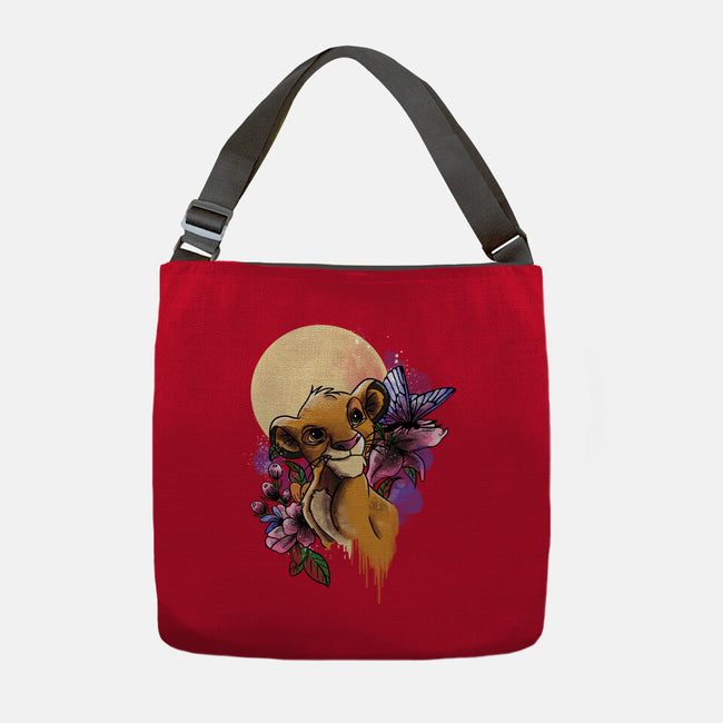 Moonlight Lion Cub-none adjustable tote-fanfabio