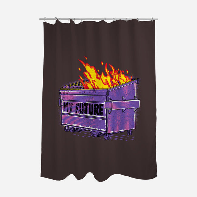 My Future-none polyester shower curtain-rocketman_art