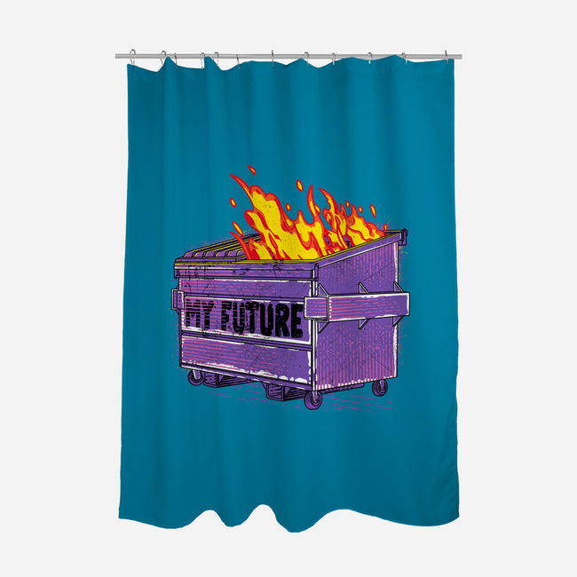 My Future-none polyester shower curtain-rocketman_art