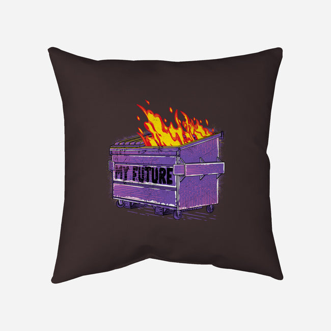 My Future-none removable cover w insert throw pillow-rocketman_art