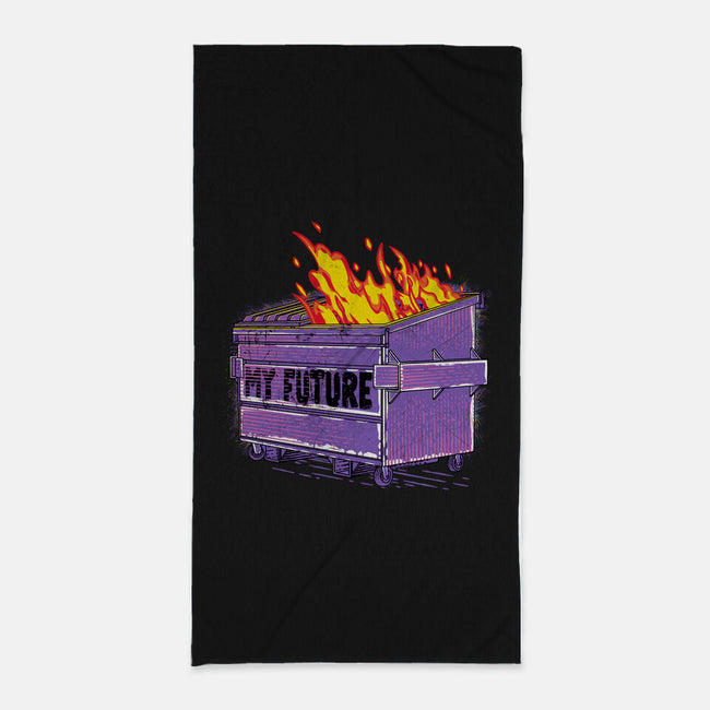 My Future-none beach towel-rocketman_art