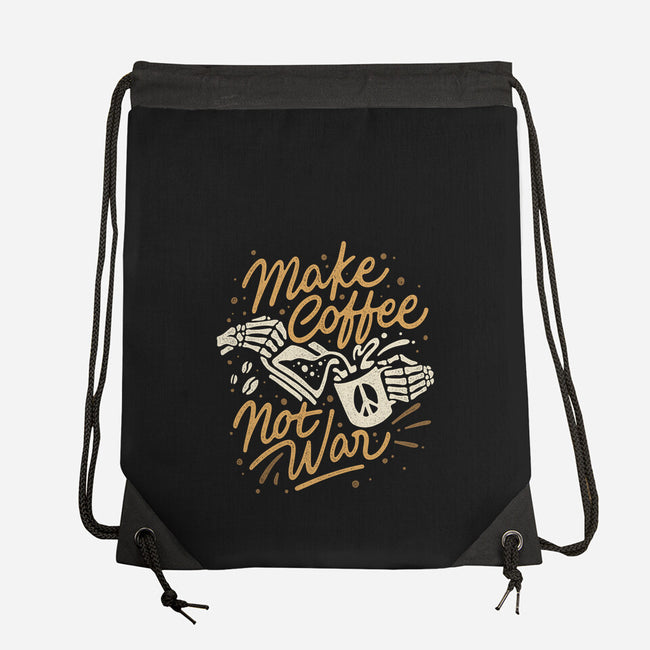 Make Coffee Not War-none drawstring bag-Ibnu Ardi