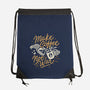 Make Coffee Not War-none drawstring bag-Ibnu Ardi