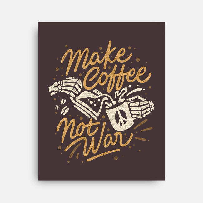 Make Coffee Not War-none stretched canvas-Ibnu Ardi