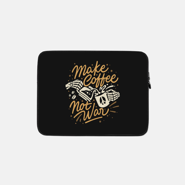 Make Coffee Not War-none zippered laptop sleeve-Ibnu Ardi