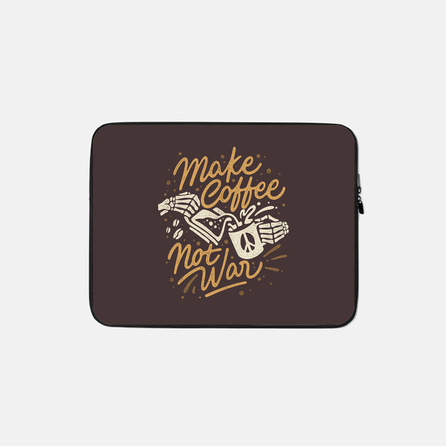 Make Coffee Not War-none zippered laptop sleeve-Ibnu Ardi