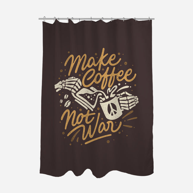 Make Coffee Not War-none polyester shower curtain-Ibnu Ardi