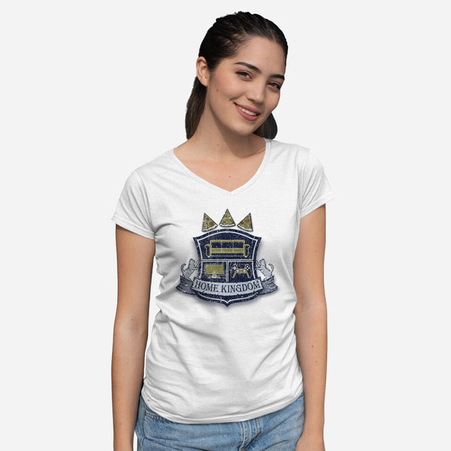 Home Kingdom-womens v-neck tee-NMdesign