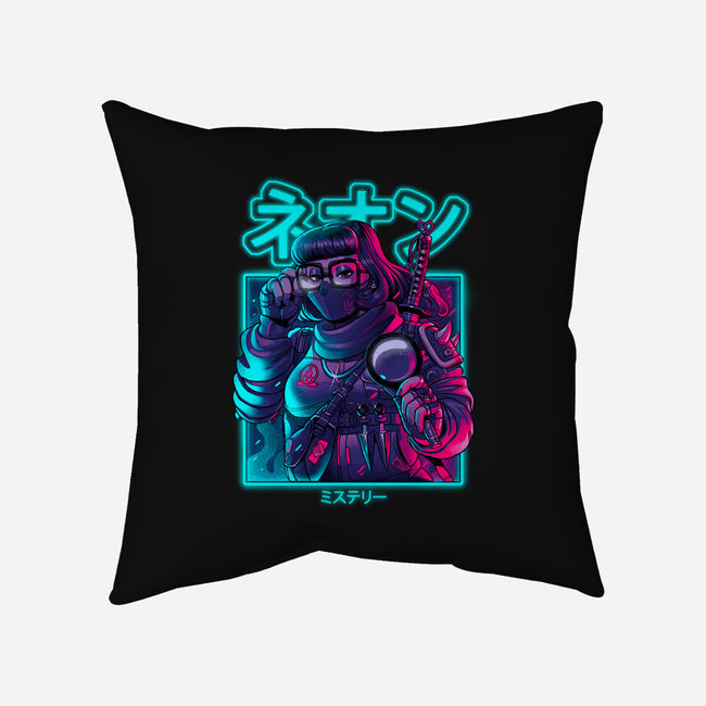 Neon Mystery-none removable cover throw pillow-Bruno Mota