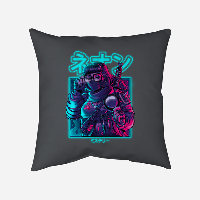 Neon Mystery-none removable cover throw pillow-Bruno Mota
