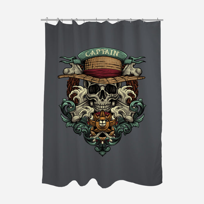 The Captain-none polyester shower curtain-Badbone Collections
