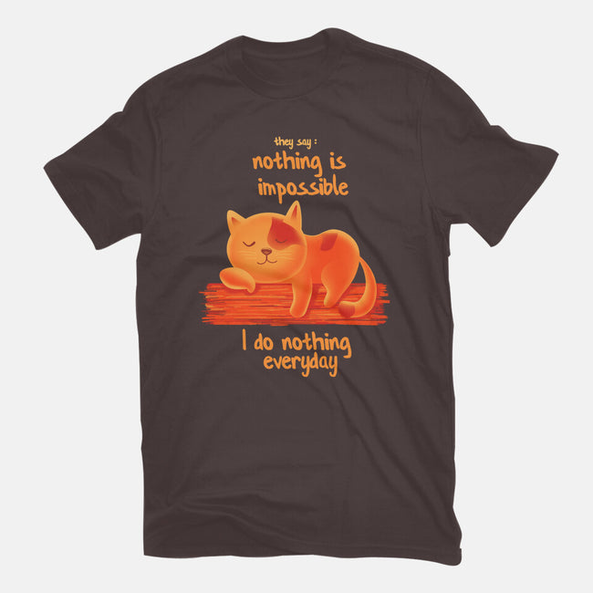 I Do Nothing Every Day-womens basic tee-erion_designs