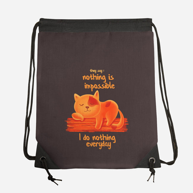 I Do Nothing Every Day-none drawstring bag-erion_designs
