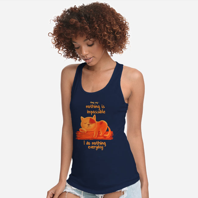 I Do Nothing Every Day-womens racerback tank-erion_designs