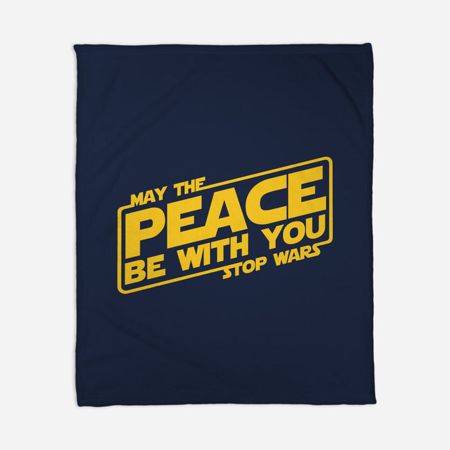 May the Peace Be With You-none fleece blanket-Melonseta