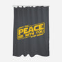 May the Peace Be With You-none polyester shower curtain-Melonseta