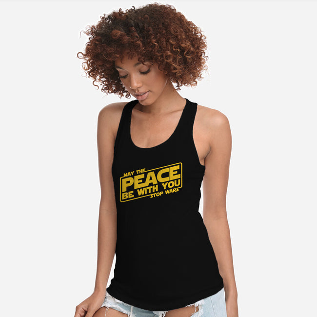 May the Peace Be With You-womens racerback tank-Melonseta