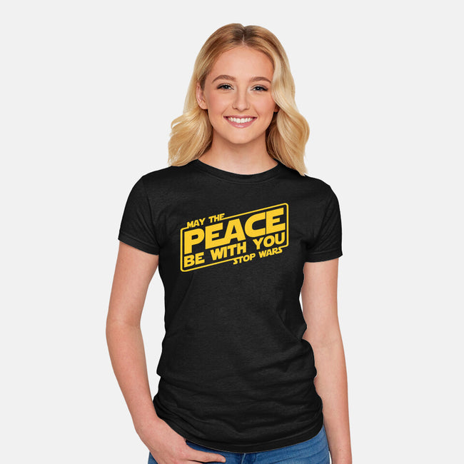 May the Peace Be With You-womens fitted tee-Melonseta