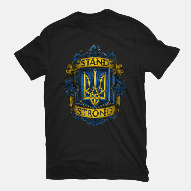 Stand Strong Ukraine-womens fitted tee-glitchygorilla