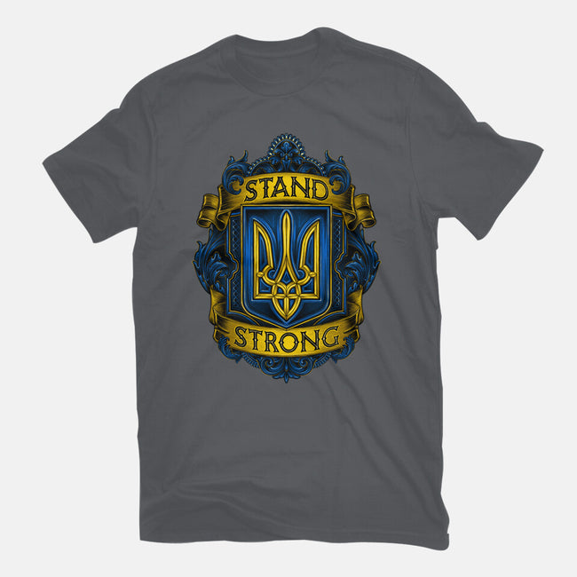 Stand Strong Ukraine-womens fitted tee-glitchygorilla