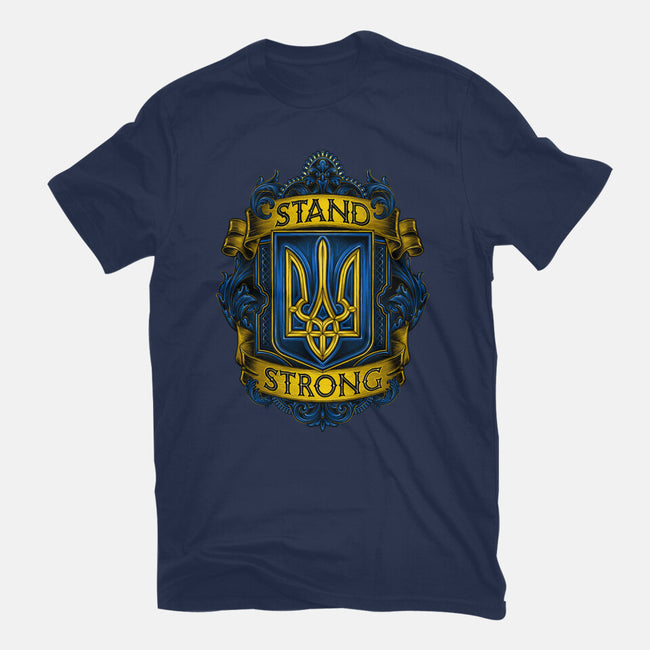 Stand Strong Ukraine-womens fitted tee-glitchygorilla