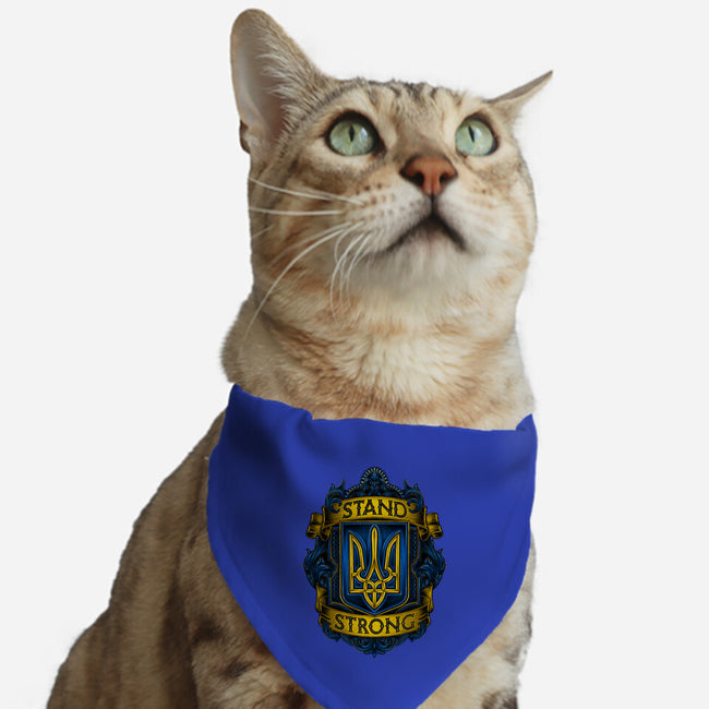Stand Strong Ukraine-cat adjustable pet collar-glitchygorilla